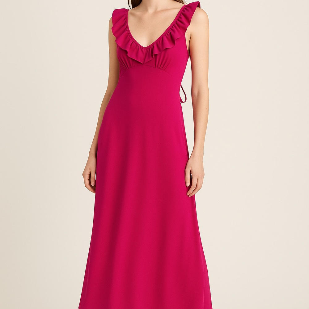 Reformation Vibrant Pink Sleeveless Maxi Dress
